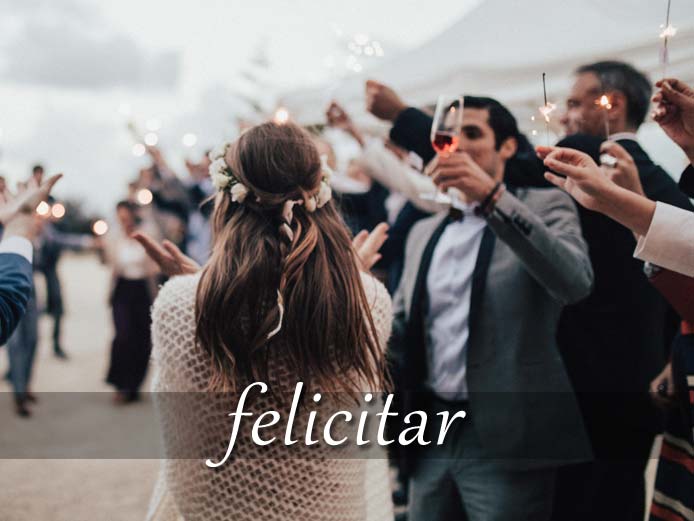 スペイン語の動詞 felicitar「祝う、祝辞を述べる」の活用と意味【例文あり】