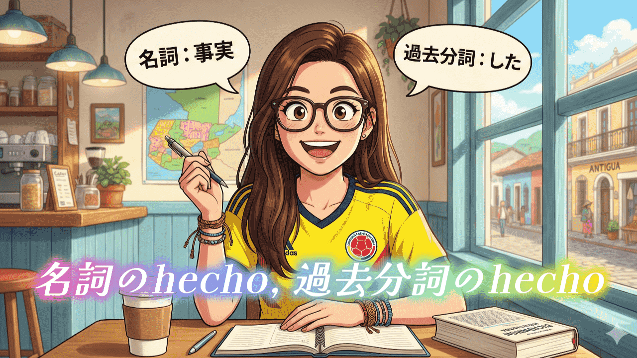 名詞のhecho, 過去分詞のhecho