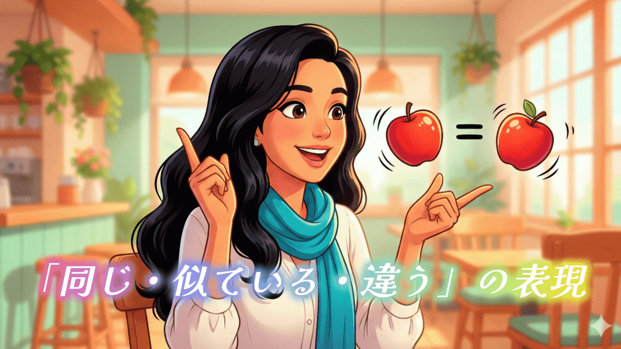「同じ・似ている・違う」の表現
