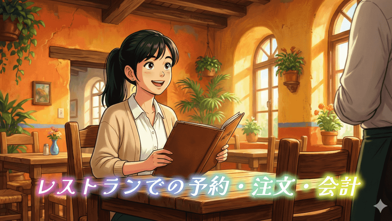 レストランでの予約・注文・会計